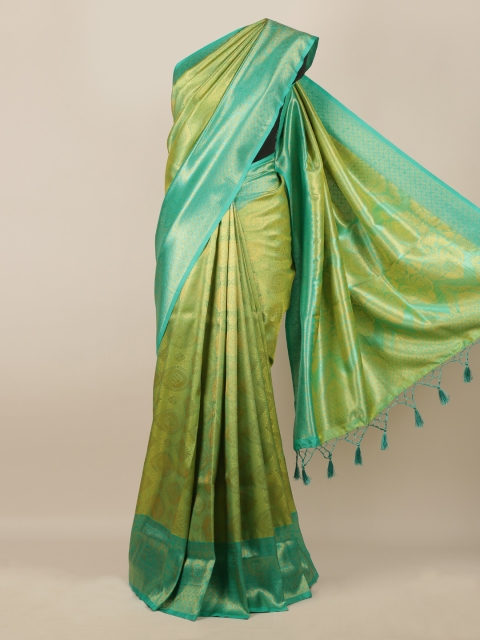 

Pothys Green Woven Design Jute Silk Saree