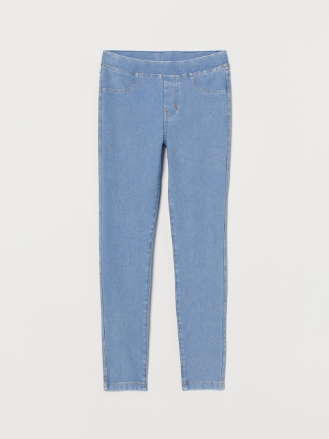 

H&M Girls Blue Solid Treggings