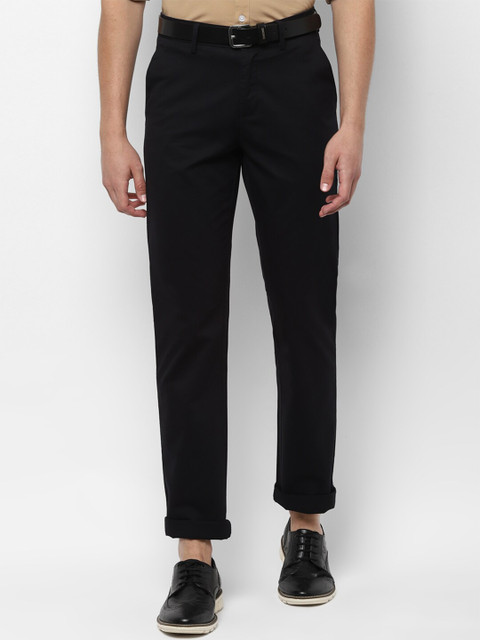 

Allen Solly Men Black Regular Fit Solid Regular Trousers