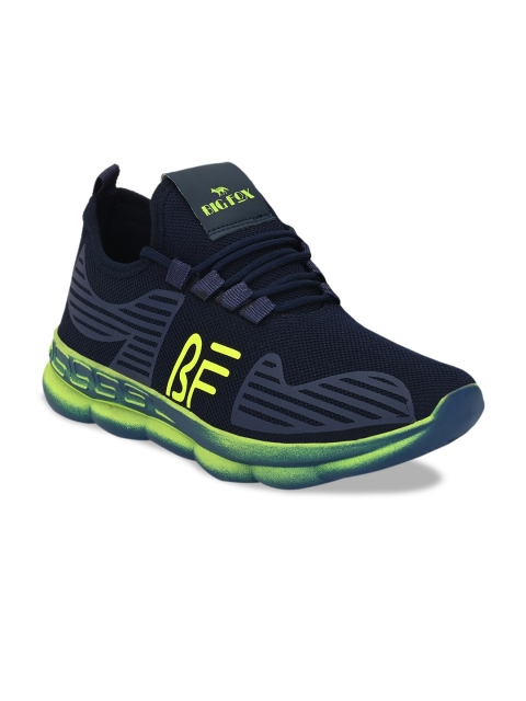

Big Fox Men Navy Blue Mesh Running Shoes