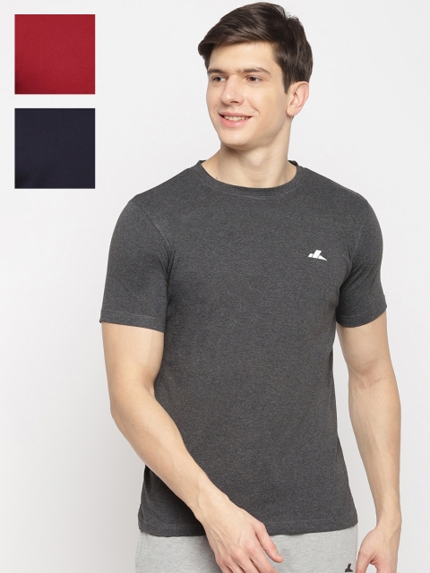 

SPARROWHAWK Men Pack of 3 Solid Round Neck T-shirt, Grey
