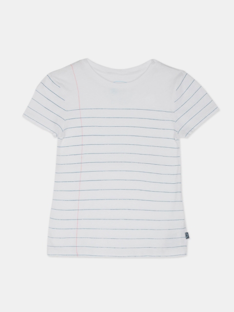 

GAP Girls White & Blue Ellen DeGeneres Graphic Tee