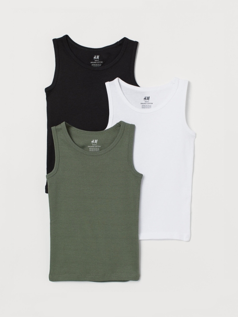

H&M Boys Multicoloured 3-Pack Vest Tops, Multi