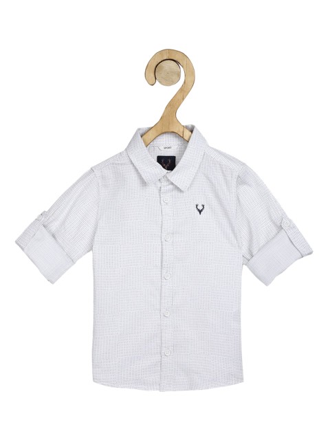 

Allen Solly Junior Boys White Regular Fit Printed Casual Shirt