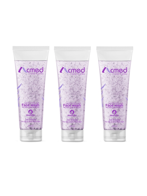

ACMED Unisex Pack of 3 Pimple Care Face Wash 200 g, White