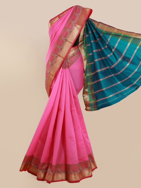 

Pothys Pink Printed Art Silk Saree