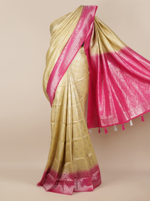 

Pothys Cream-Coloured Woven Design Jute Silk Saree