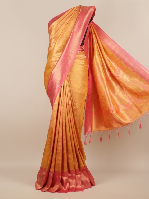 

Pothys Mustard Yellow Woven Design Jute Silk Saree