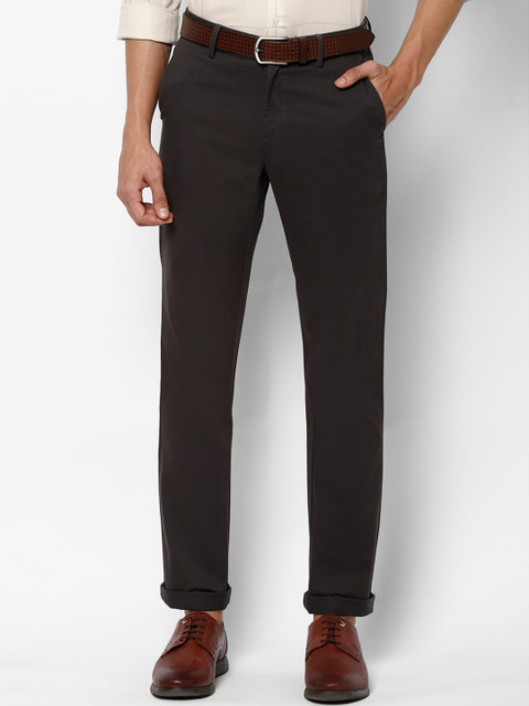 

Allen Solly Men Brown Regular Fit Solid Regular Trousers
