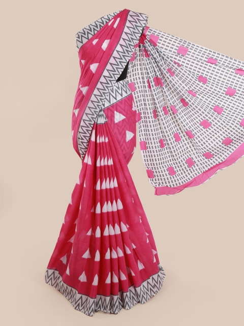 

Pothys Pink Printed Pure Cotton Saree