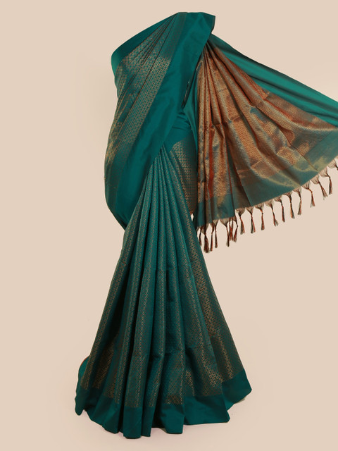 

Pothys Green Woven Design Silk Cotton Saree