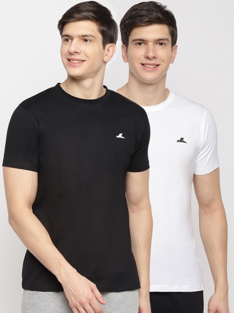 

SPARROWHAWK Men Pack of 2 Multicoloured Solid Round Neck T-shirt, Multi