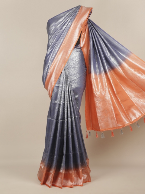 

Pothys Grey Woven Design Jute Silk Saree