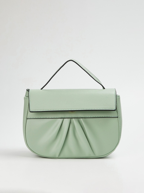 

Ginger by Lifestyle Green Solid Satchel