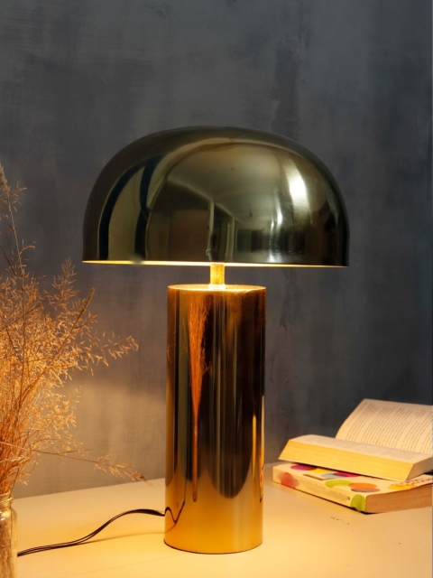 

Grated Ginger Gold-Toned Solid Quirky Table Lamp