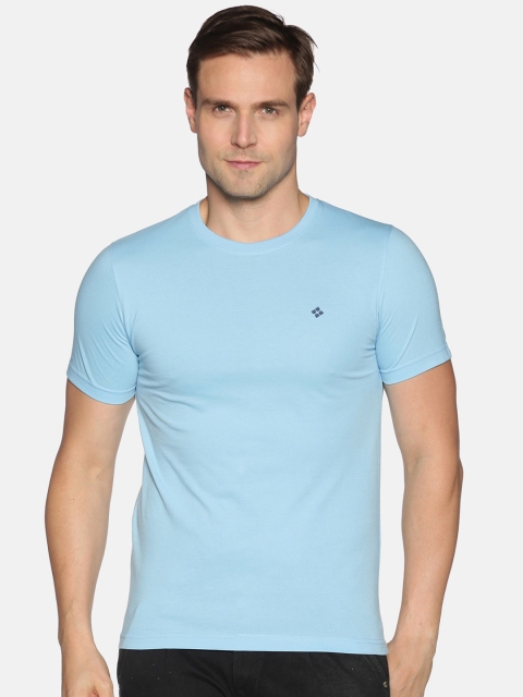 

Dollar Men Blue Solid Round Neck T-shirt