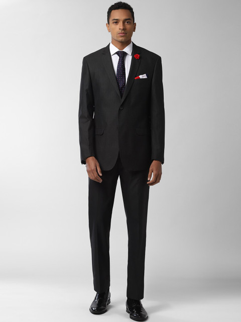 

Peter England Men Black Solid Single-Breasted Slim-Fit Two-Piece Formal Suit