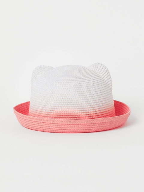 

H&M Girls White & Pink Ear-Topped Straw Hat