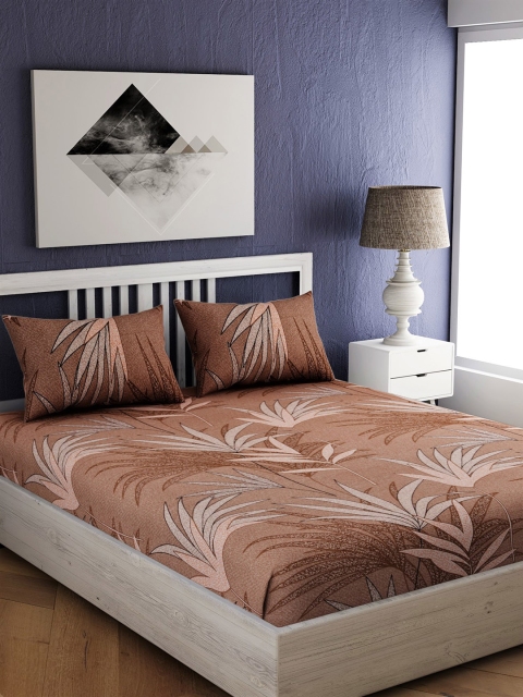 

EverHOME Unisex Multi Colored Cotton Bedsheet, Brown