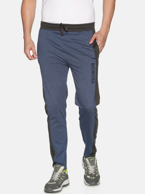 

Dollar Men Blue Solid Straight-Fit Track Pants