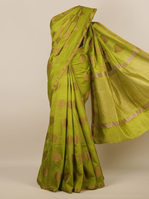 

Pothys Green Woven Design Jute Silk Saree