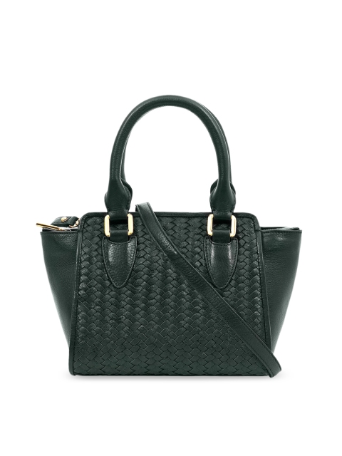 

Eske Green Textured Leather Satchel Bag