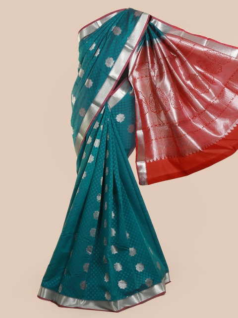 

Pothys Green & Maroon Art Silk Woven Design Saree