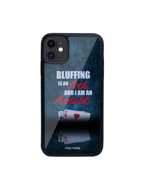 

macmerise Blue & White Art Of Bluffing Pattern iPhone 11 Back Case