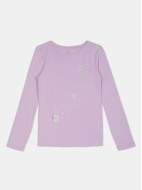 

GAP Girls Purple Graphic Long Sleeve Tee