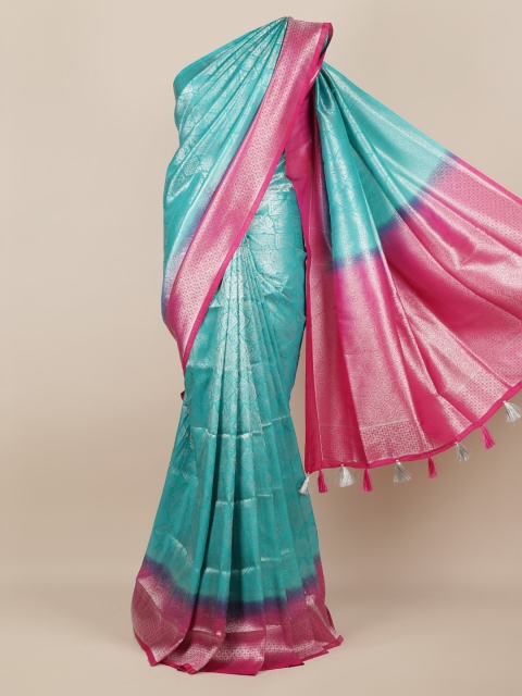 

Pothys Blue Woven Design Jute Silk Saree