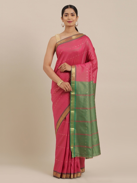 

The Chennai Silks Magenta Striped Art Silk Saree