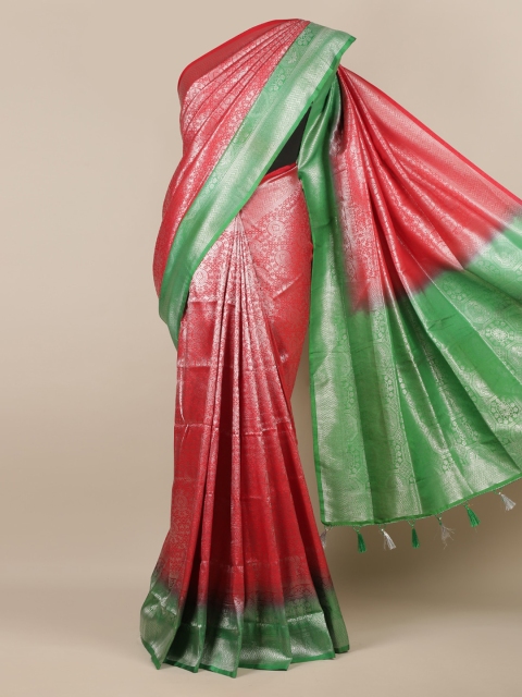 

Pothys Red Woven Design Jute Silk Saree