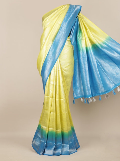 

Pothys Yellow Woven Design Jute Silk Saree