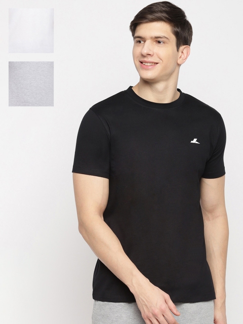 

SPARROWHAWK Men Pack of 3 Multicoloured Solid Round Neck T-shirt, Multi