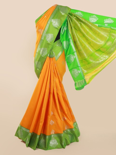 

Pothys Orange Woven Design Art Silk Saree