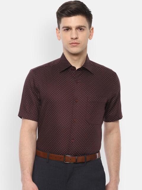 

Louis Philippe Men Brown Regular Fit Printed Formal Shirt