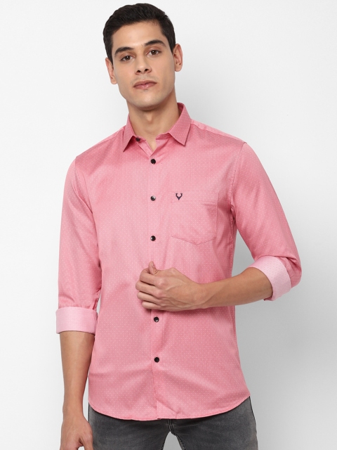 

Allen Solly Men Pink Slim Fit Solid Casual Shirt