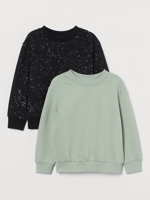 

H&M Boys 2-Pack Sweatshirts, Black