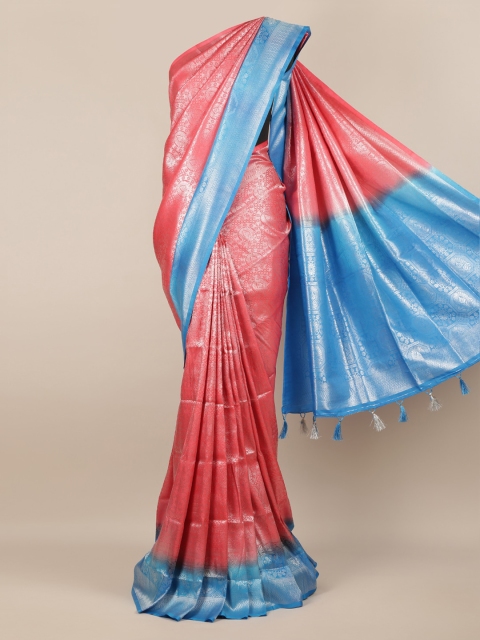 

Pothys Pink Woven Design Jute Silk Saree