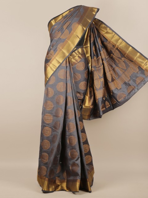 

Pothys Grey Woven Design Jute Silk Saree