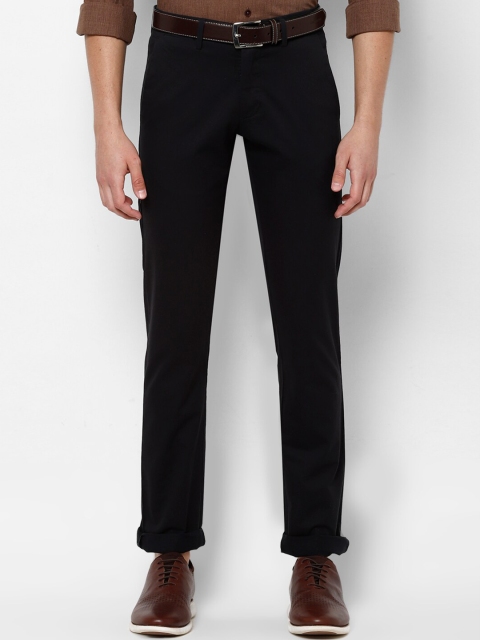 

Allen Solly Men Black Slim Fit Solid Regular Trousers