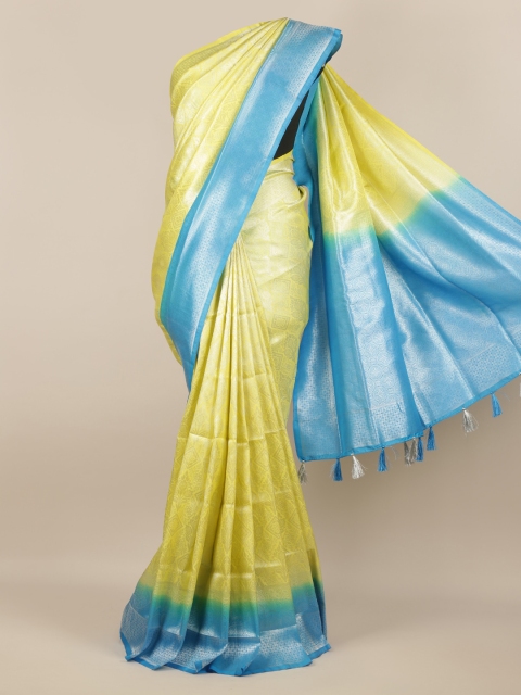 

Pothys Yellow Woven Design Jute Silk Saree