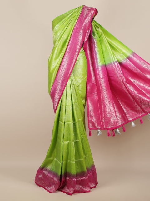 

Pothys Green Woven Design Jute Silk Saree