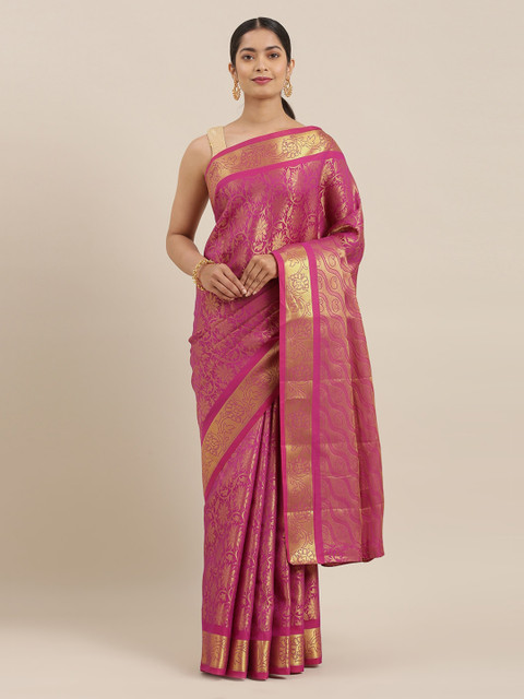 

The Chennai Silks Purple Woven Design Art Silk Saree