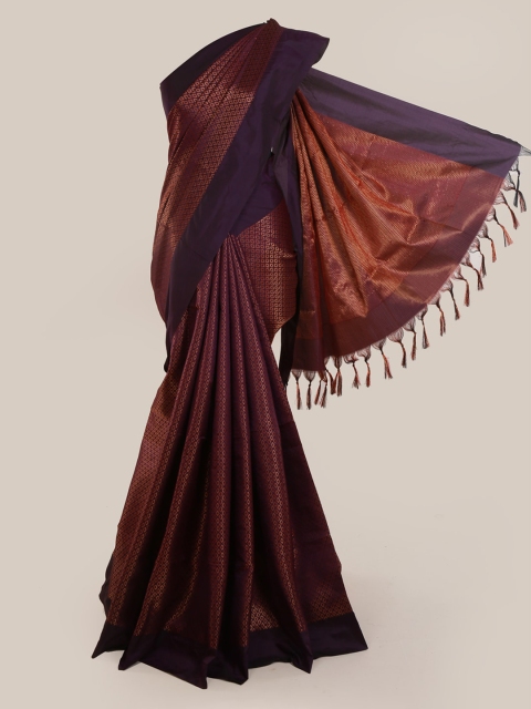 

Pothys Brown Solid Silk Cotton Saree