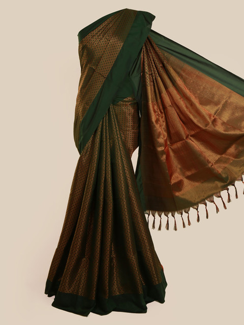 

Pothys Olive Green Woven Design Silk Cotton Saree