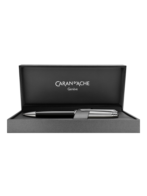 

Caran D Ache Unisex Rhodium-Plated Black & Silver-Toned Leman Bicolor Ballpoint Pen