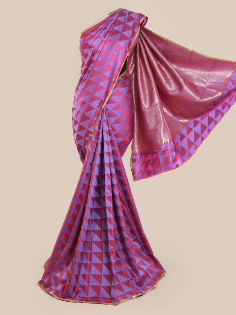 

Pothys Lavender & Magenta Art Silk Printed Saree