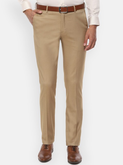 

Louis Philippe Men Khaki Slim Fit Solid Formal Trousers