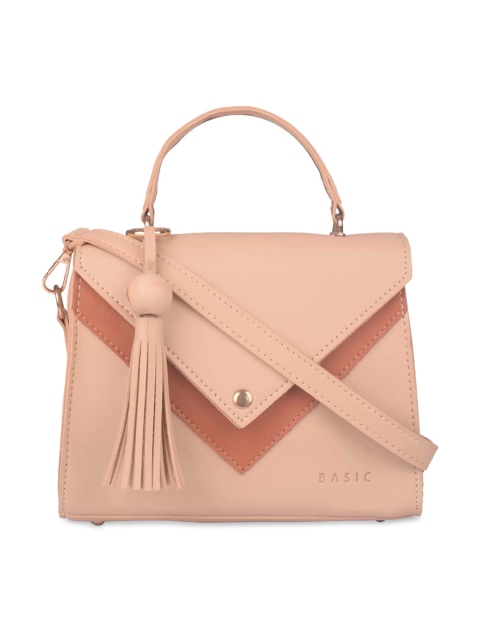

Bagkok Beige & Brown Colourblocked Satchel